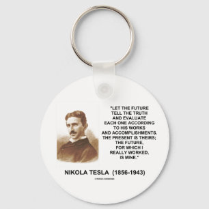 Llavero Nikola Tesla dejó el futuro decir la cita de la v