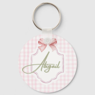 Llavero Niña Abigail Personalizada Bow&Gingham