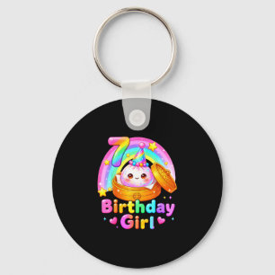 Llavero niña cumpleaños 7 torta kawaii pastel anime 7