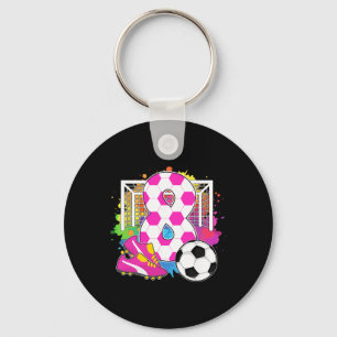 Llavero Niña Cumpleaños 8 Años 8º Cumpleaños Fútbol Tema
