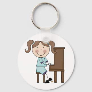 Llavero Niña de palo jugando piano