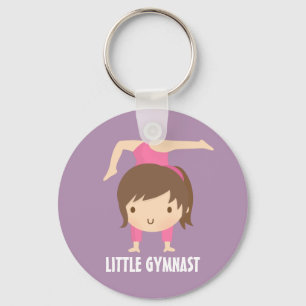 Llavero Niña Gimnasta Adorable Pose de Gimnasia