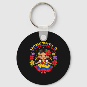 Llavero Niña linda de Venezuela Niños Vestido tradicional 