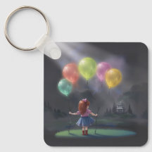 Niña pequeña con globos