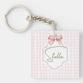 Llavero Niña Stella Bow&Gingham personalizada
