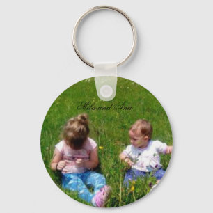 Llavero Niñas bebés en el keychain de naturaleza