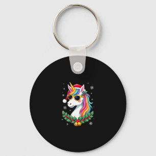Llavero Niñas Niños Unicornio de Navidad Santa Cute Kids