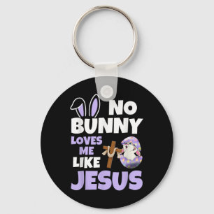 Llavero Ningún Conejo Me Ama Como Jesús Día De Pascua Cris