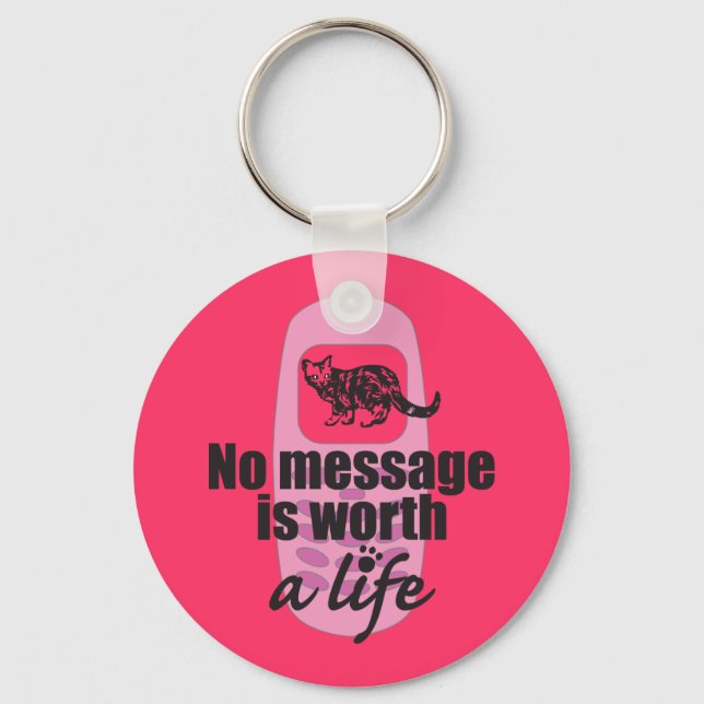 Llavero Ningún mensaje vale la pena una vida (Anverso)