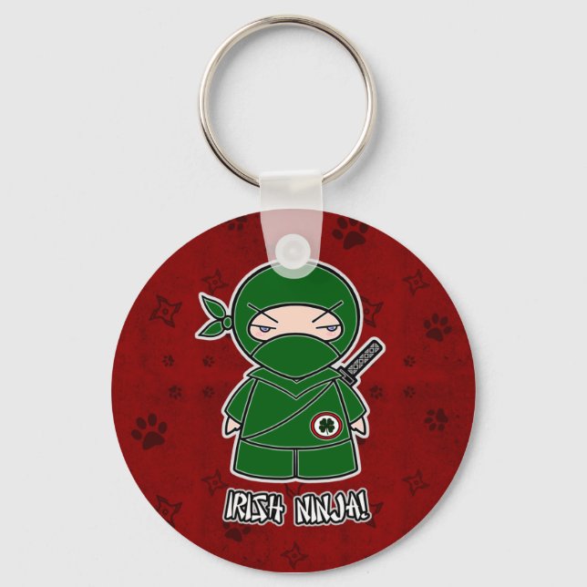 Llavero ¡Ninja irlandés! En Red Keychain (Anverso)