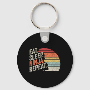 Llavero Ninja Retro Vintage Eye Sleep Ninja Karate Repetir
