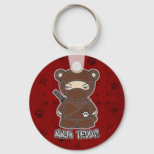 Llavero ¡Ninja Teddy! En el Keychain rojo
