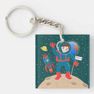 Llavero Niño astronauta en la fiesta de cumpleaños de la l