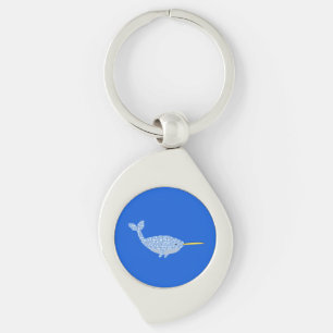Llavero Niño Azul lindo Narwhal