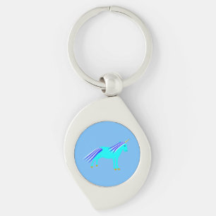 Llavero Niño azul lindo Unicorn