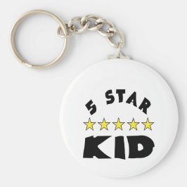 Llavero Niño de 5 estrellas letras negras