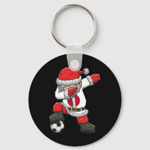 Llavero Niño de fútbol Santa haciendo dabbing Navidad Japó