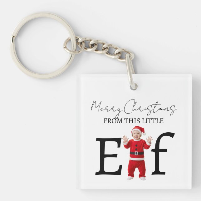 Llavero Niño Elfo Navidad Bebé Fiesta  (Frente)