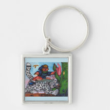 niño fantasía montando gato luchando con dragón y 