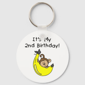 Llavero Niño Mono en Banana Segundo Cumpleaños