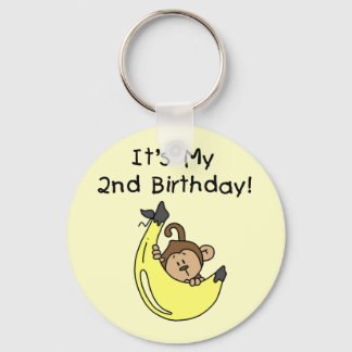 Llavero Niño Mono en Banana Segundo Cumpleaños
