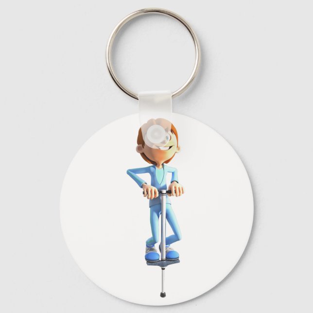 Llavero Niño personalizado en palo de pogo (Anverso)