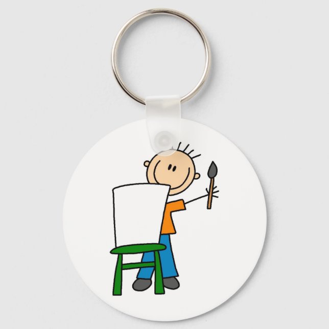 Llavero Niño Pintando (Anverso)