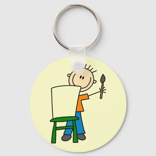 Llavero Niño Pintando (Anverso)
