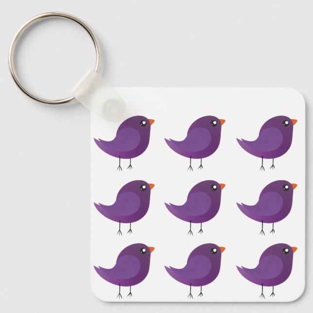 Llavero Niños adorables pájaros (Anverso)