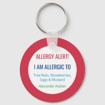 Niños Alertan Alergia Alérgica Personalizada A