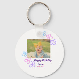 Llavero Niños bebé primer cumpleaños añadir fecha añadir f