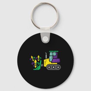 Llavero Niños Bulldozer Mardi Gras Cute Niños Pequeños Niñ