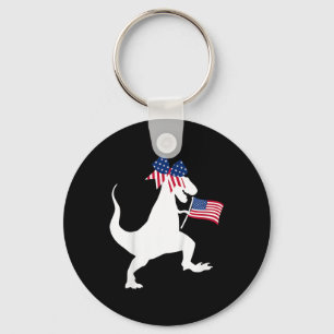 Llavero Niños Chicas 4 De Julio Dinosaur Bow Toddler Uu