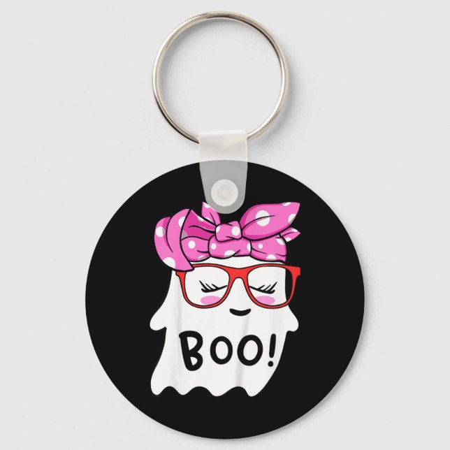 Llavero Niños chicas Feliz Fantasma De Halloween Con Banda (Anverso)