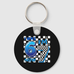 Llavero Niños Cuadro Azul Fui 6 IM 7 Divertido 67 Cumpleañ