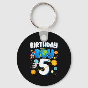 Llavero Niños cumpleaños 5 astronauta espacio planetas cua
