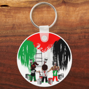 Llavero Niños de Gaza pintando la bandera de Palestina