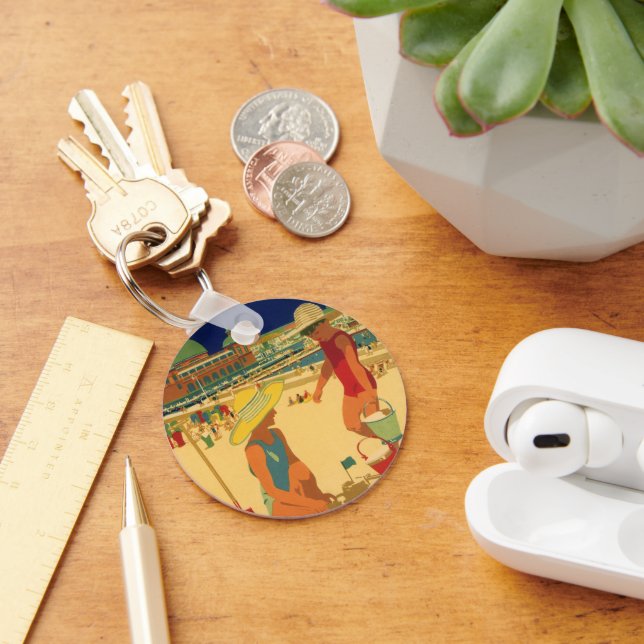 Llavero Niños de la época, hermanas de vacaciones familiar (Escritorio )