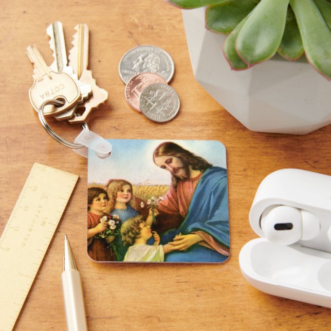 Llavero Niños de la época llevan flores a Jesucristo (Escritorio )