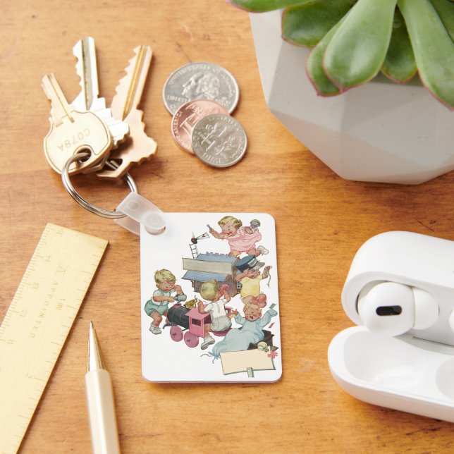 Llavero Niños de la época que se divierten jugando con jug (Escritorio )