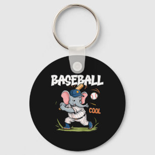 Llavero Niños Elefante Lindo Jugando Béisbol Para Niños Ni