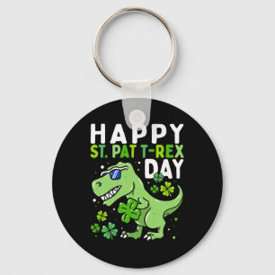 Llavero Niños Felices Día de San Pat Trex Dino Día de San
