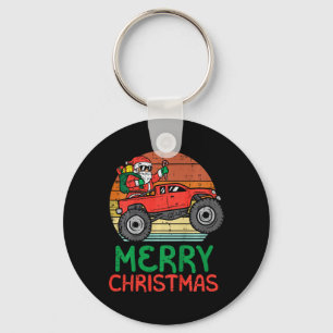 Llavero Niños Feliz Navidad Santa Monstruo Camión Navidad