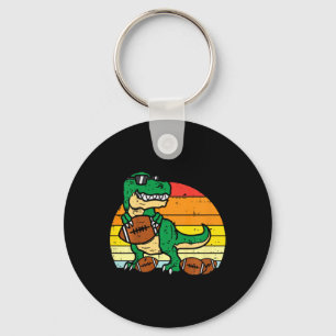 Llavero Niños Fútbol Americano Trex Retro Dinosaurio Niños