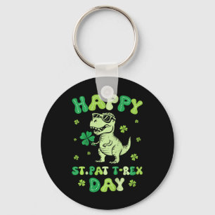Llavero Niños Groovy Feliz Día de San Pat T Rex Dino Patri