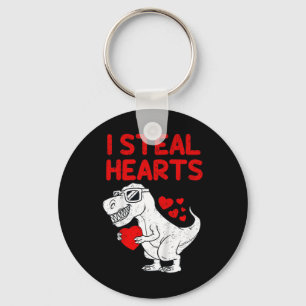Llavero Niños I Roban Corazones T Rex Dino Día de San Vale