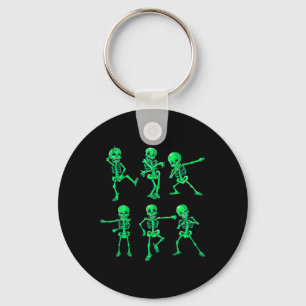 Llavero Niños Niñas Esqueletos Bailando Danza Halloween 