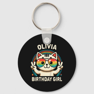 Llavero Niños nombran a Olivia Chica de cumpleaños