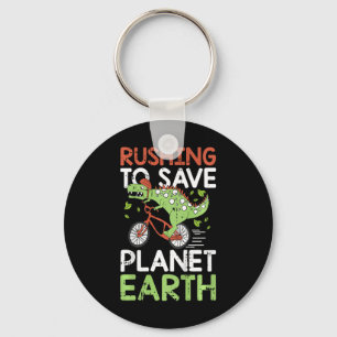 Llavero Niños Salvan Dinos Ambientales Del Día De La Tierr
