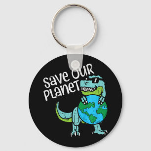 Llavero Niños salvan nuestro planeta Trex Earth Cute Dinos
